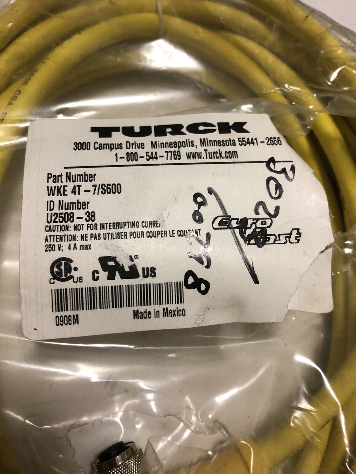 New Old Turck Wke 4T-7/S600 ,U2508-38 Servo/ Encoder Cable,Ez
