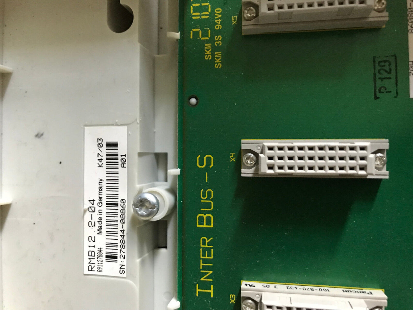 Indramat Rmb12.2-04 Buss Inter Bus-S Rmb12.2-04 Plc Rack Skm 3S 94,Eo