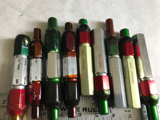 Lot Plug Gage Go Nogo Van Keuren .5000,5005,4316,401,411,483,4826,4325,4900,Es