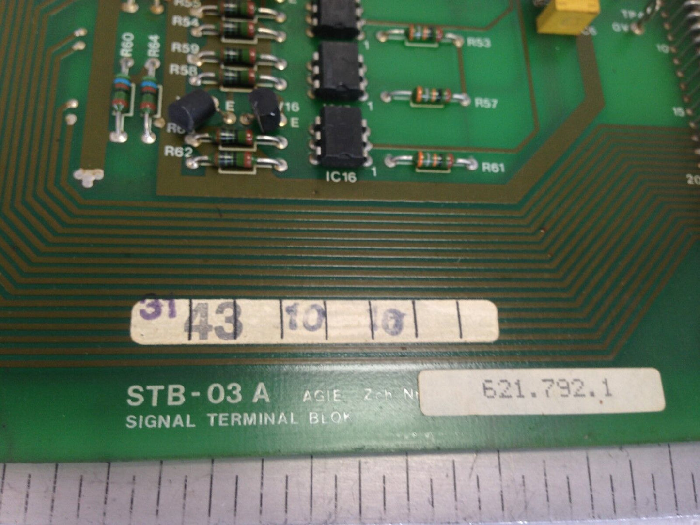Agie 621.792.1, Stb-03 A Signal Terminal Block  Pcb Card Circuit,Bx