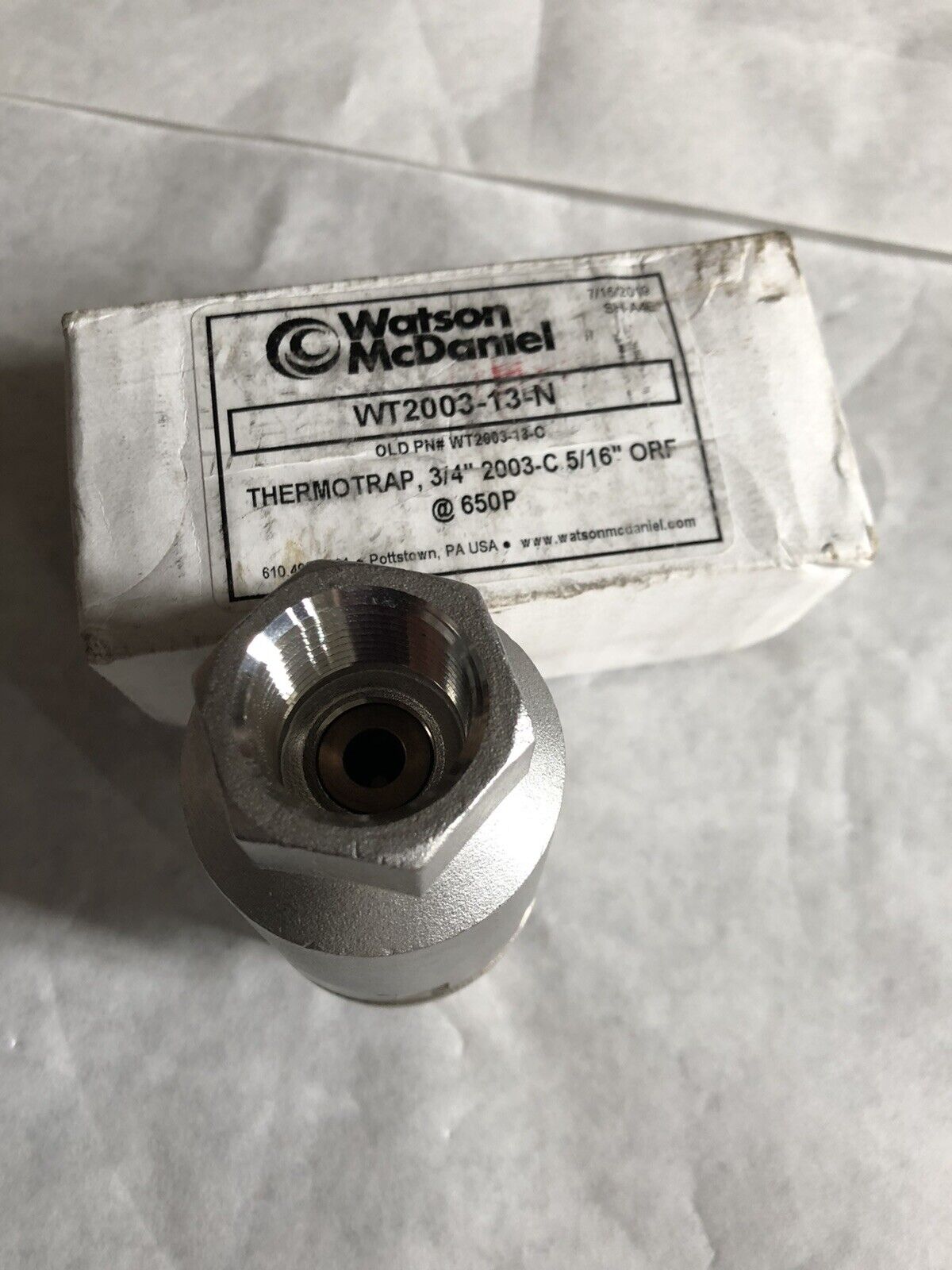 New 3/4" Npt Watson Mcdaniel Wt2003,Wt2003 Series Thermostatic Steam Trap,Ed