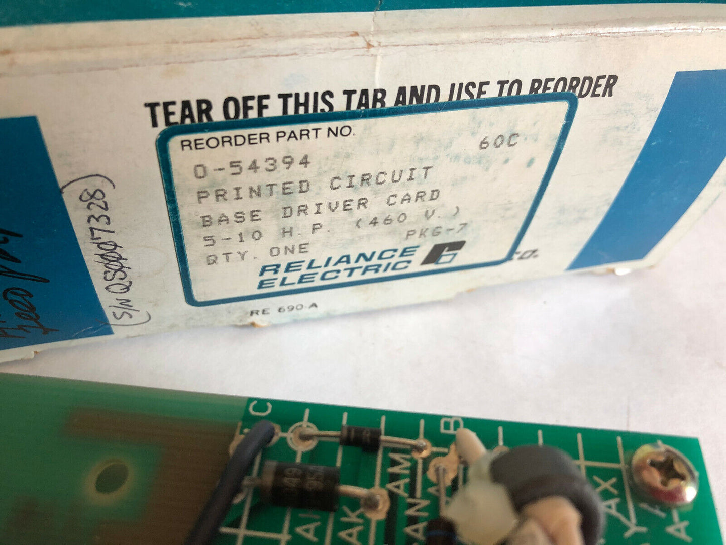 Nib Reliance Electric 54394-4 Pc Board Driver Inverter 0-54394,En,Cn