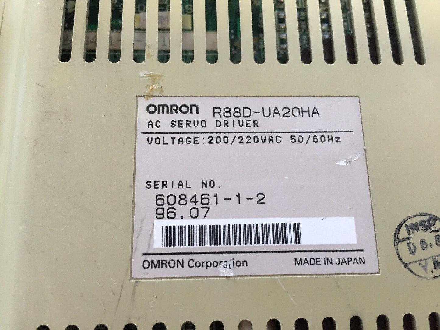 Omron R88d-Ua20ha Ac Servo Driver,Omron 200V 750W,Sa