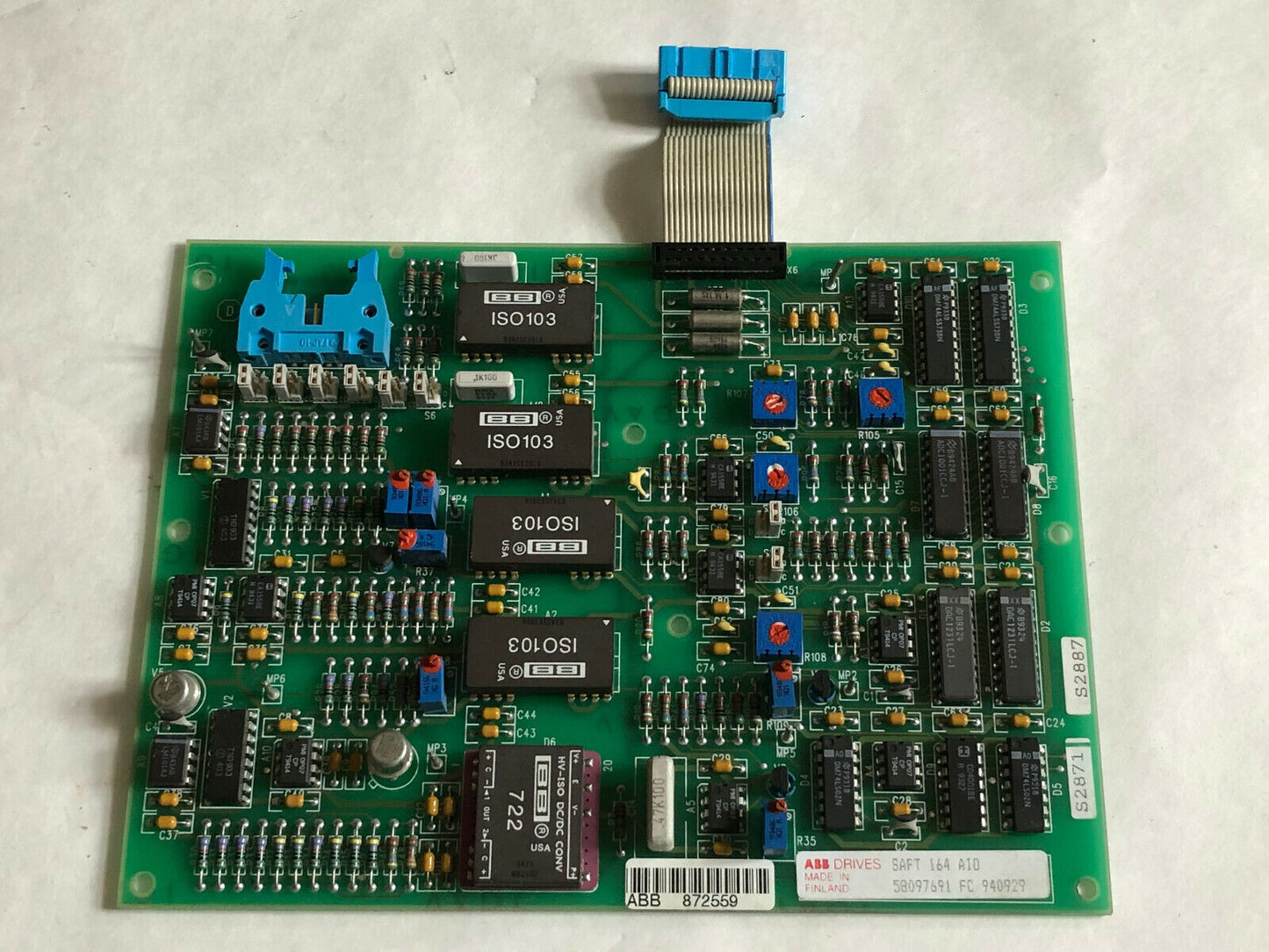 Abb 58097691 Fc 940929 Asea Brown Boveri Saft 164 Aio,Abb 872559 Analog,Sc