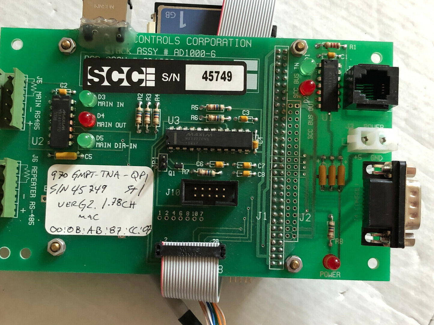 Scc Ad1000-6 970 Gmpt-Tna-Qpi Controller Card Scc Controls Corporation,Eu