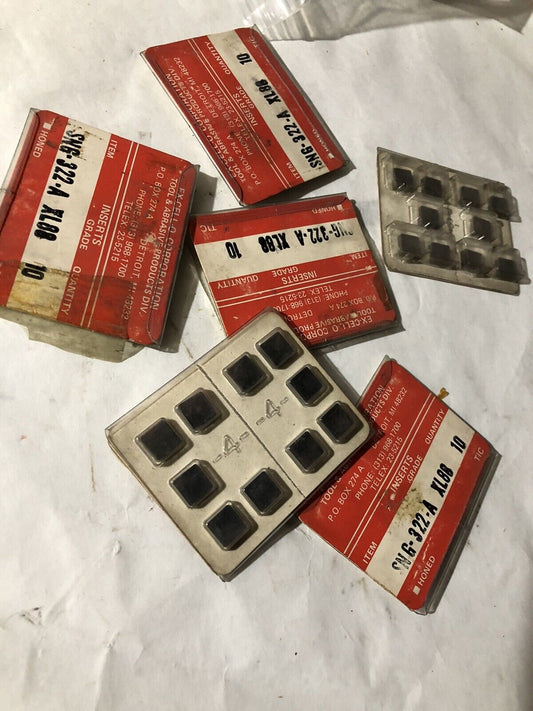 New Lot 60 Ex-Cell-O Sng-322A,Xl88,Carbide Inserts,Tn