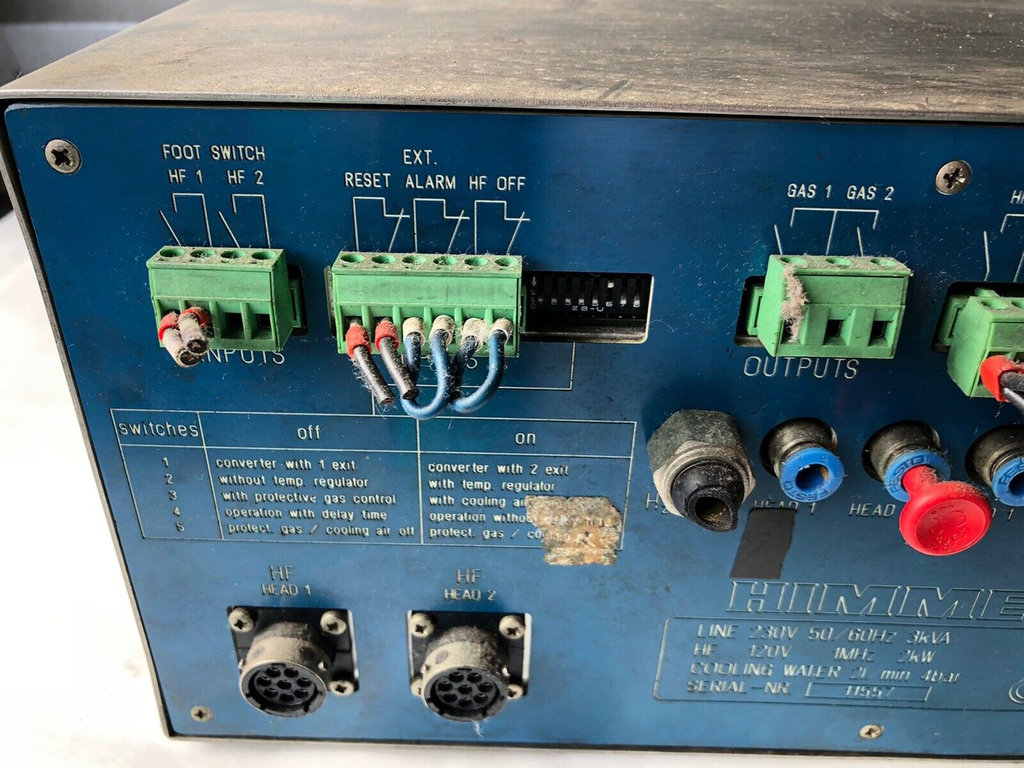 Himmel Hu2000 Temperature Controller,D-72072,230Vac Cooling Water 21/Min Hoch,Ch