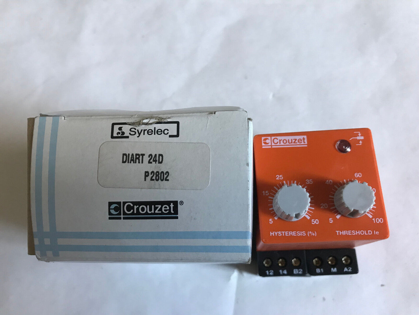 New Crouzet P2802 Timing Relay Sppt, 250 Vac/24 Vdc Diart 24D Current Control,Su
