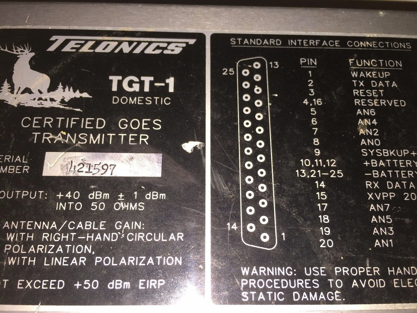 Telonics Tgt-1 Domestic Certified Goes Transmitter Tgt1, Telonics Tgt-1,Cu