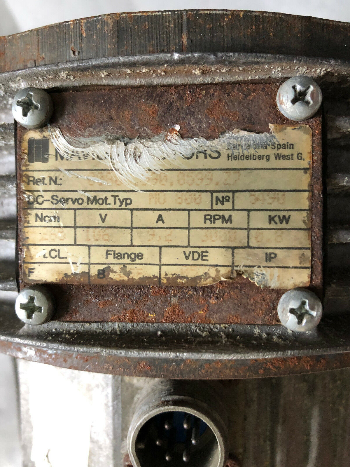 Mavilor Mu800 Infranor Servo Motor 106V 9.2A Brake Tachometer,Bo