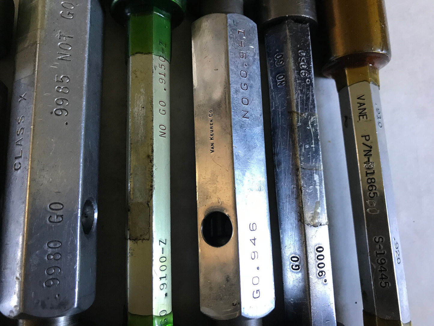 Lot Plug Gage Go Nogo Van Keuren .9000,9050,910,920,9100,9150,946,9980,9050,Es