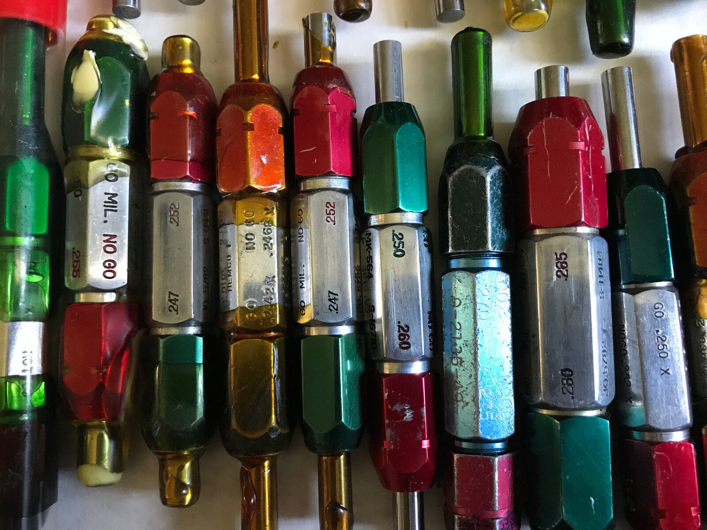 Lot Plug Gage Go Nogo Van Keuren .250,2300,280,284,2503,260,241,242,2503,285,Es