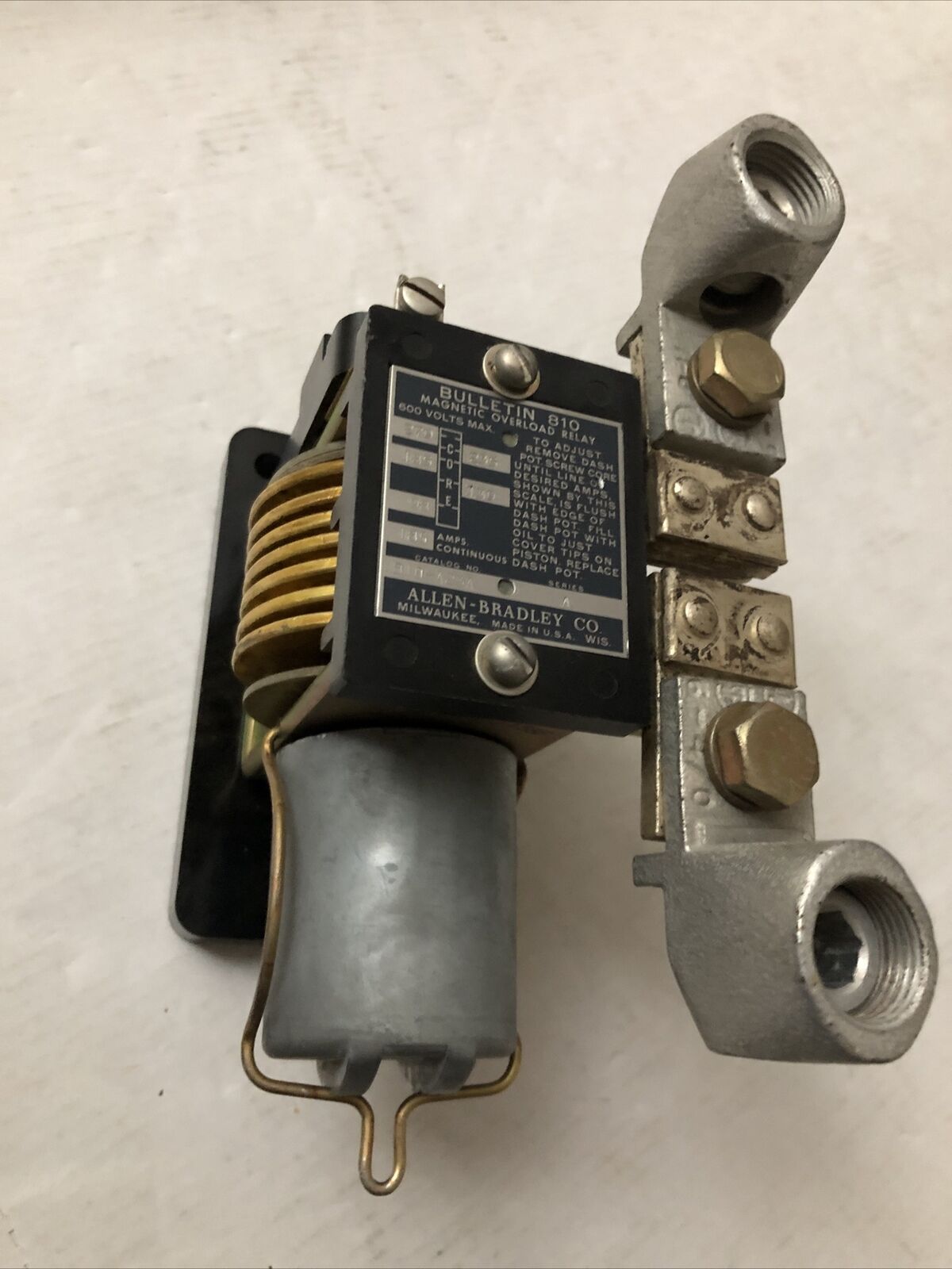 New Allen Bradley 810-A23a Inverse Time Current Relay Bulletin 810,185A,Cs,Sn,Eu