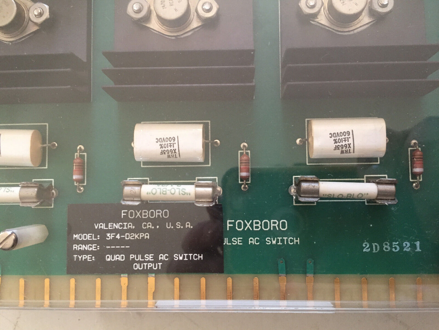 Foxboro 3F4-D2kpa,A2050wb A,F8450a,A2050wc-A Foxboro Pulse Ac Switch 3F4d2kpa,Bw