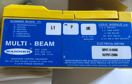 New Banner L1plm3 Photoelectric Multibeam Sensor,L1 P Lm3 Multi-Beam Logic,Ac