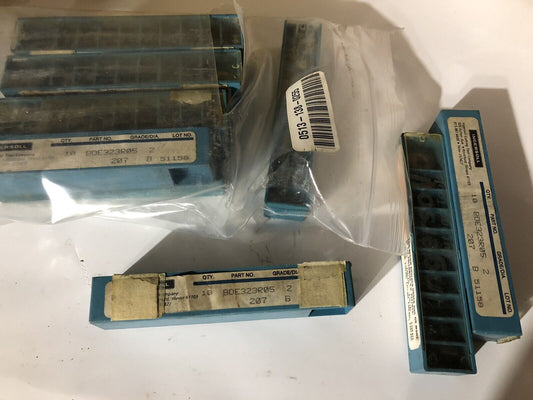 New Lot Of 120 Ingersoll Cutting Bde323r05 Carbide Inserts, Grade: 207 207-2,Tl