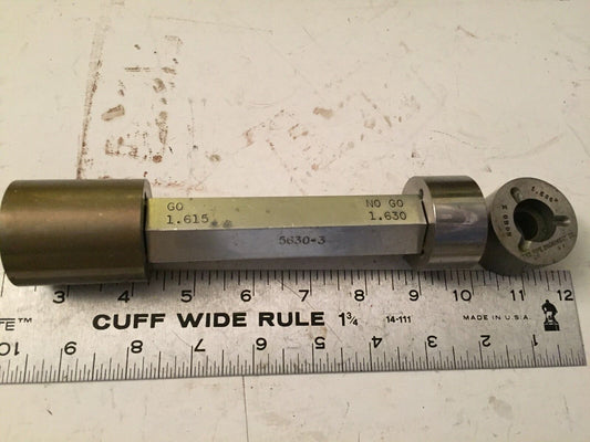 Used Go No Go Gage, Go Gauge,1.615,1.630, 1.586 The Pipe Machinery   ,Am