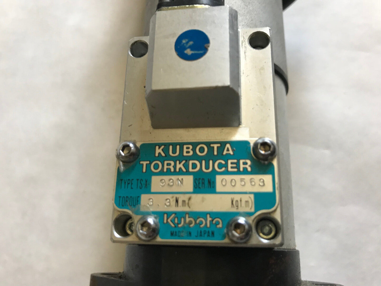Kubota Ts-X 93N,3.3Nm,Seiko,Torkducer,Sinano Nutrunner Mx301-Tu01-H,5Da06-7Ss,Ah