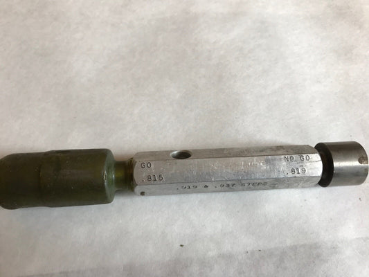 The Pipe Machinery 815,819 Go No Go Plug Gauge Inspection Gage .815 .819,Ag