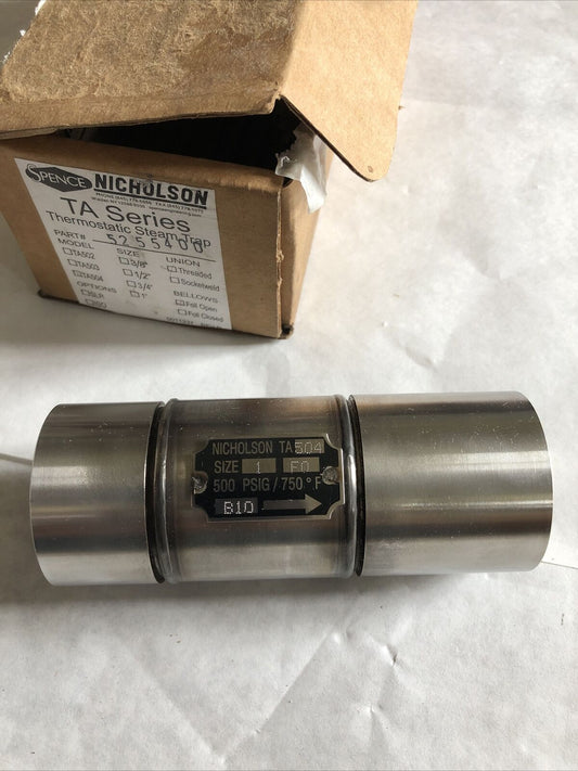 New 1” Nicholson Ta504 1” Npt B10 Steam Trap Valve,Bm