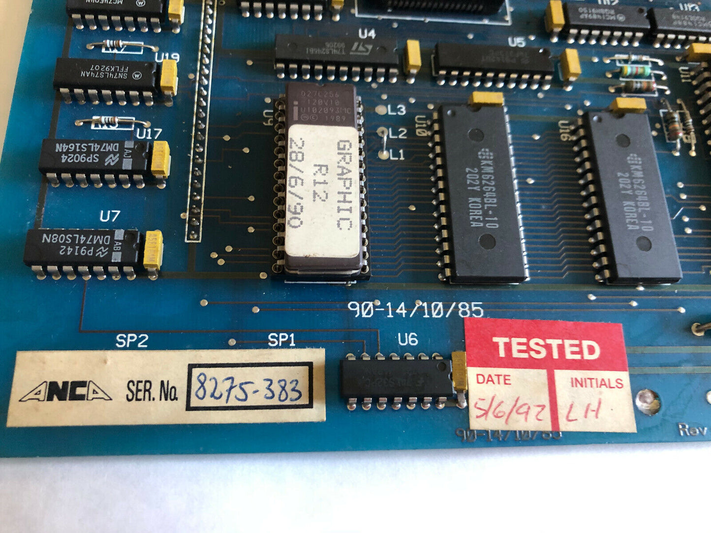 Anca 90-14/10/85 Fastgrind One Half Of Display Control Board,Dl