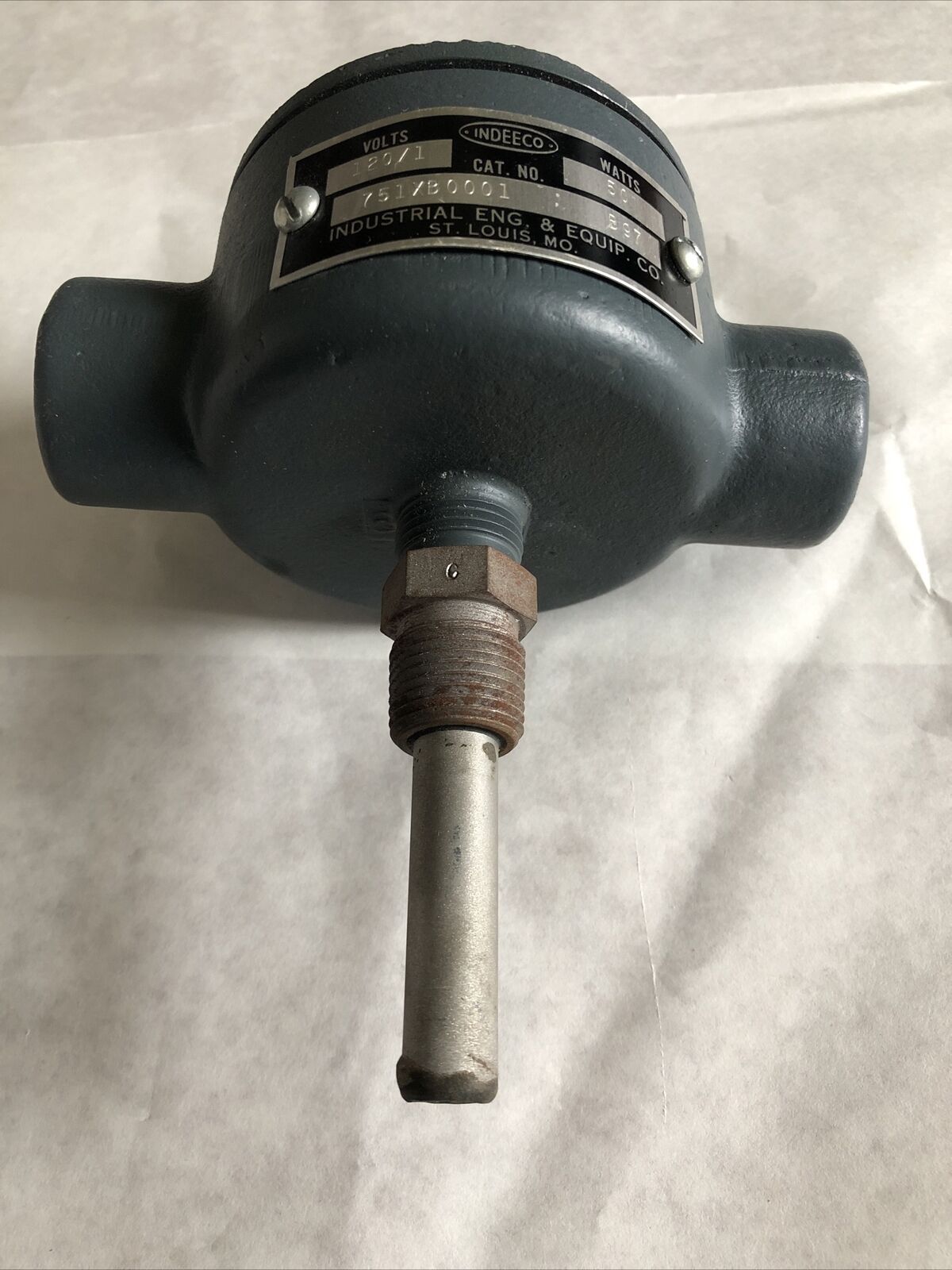 New Indeeco 751Xb0001,120/1 V,50 W Immersion Heater,1/2"Npt,Probe Length: 2",Ba