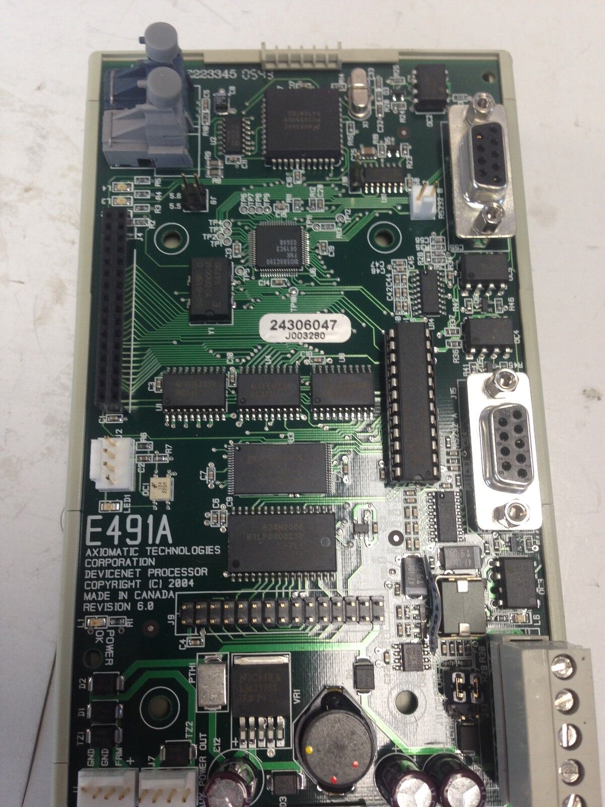 New Axiomatic Technologies E491a Devicenet Processor, Revision 6.0 E223345,Di