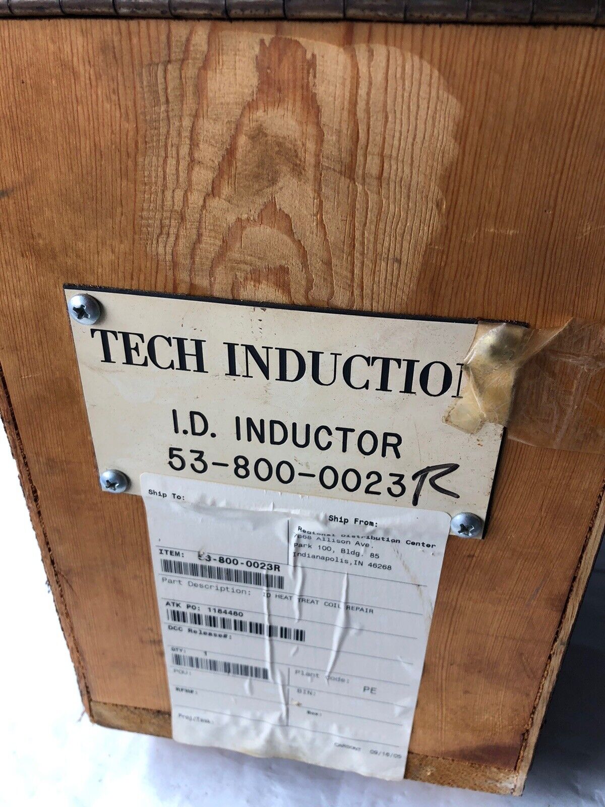 Tech Induction Preheat Mf Coil 53-800-0023,4799493 I.D.,53-800-0023R,Id Heat,Am