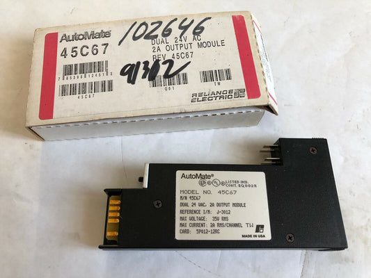 New Reliance Electric  45C67 Dual 24V 2A Output Module, Automate  45C67,Tl