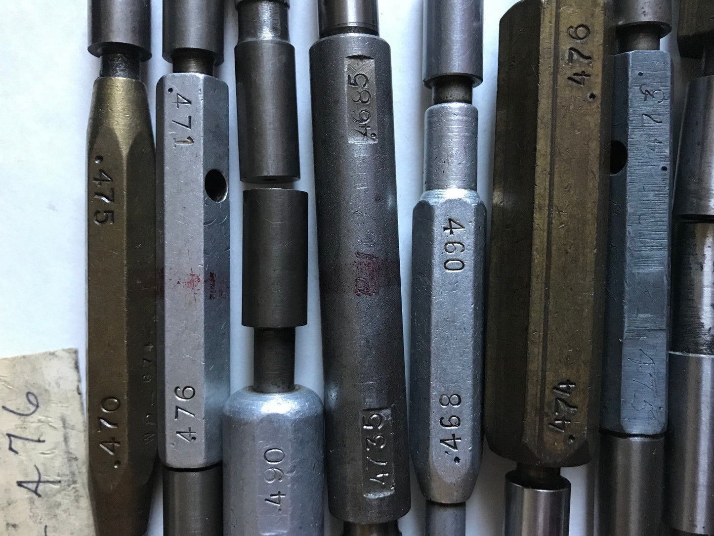 Lot The Pipe Machinery Go No Go Plug Gage .474,.476,.468,.469,.4735,.466,.476,Sa