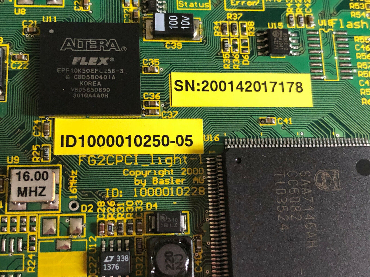 New Basler Fg2cpci Light-1 For Pb300 V1.0,1000010228 Ilfa Ml,Id1000010250-05,Ch