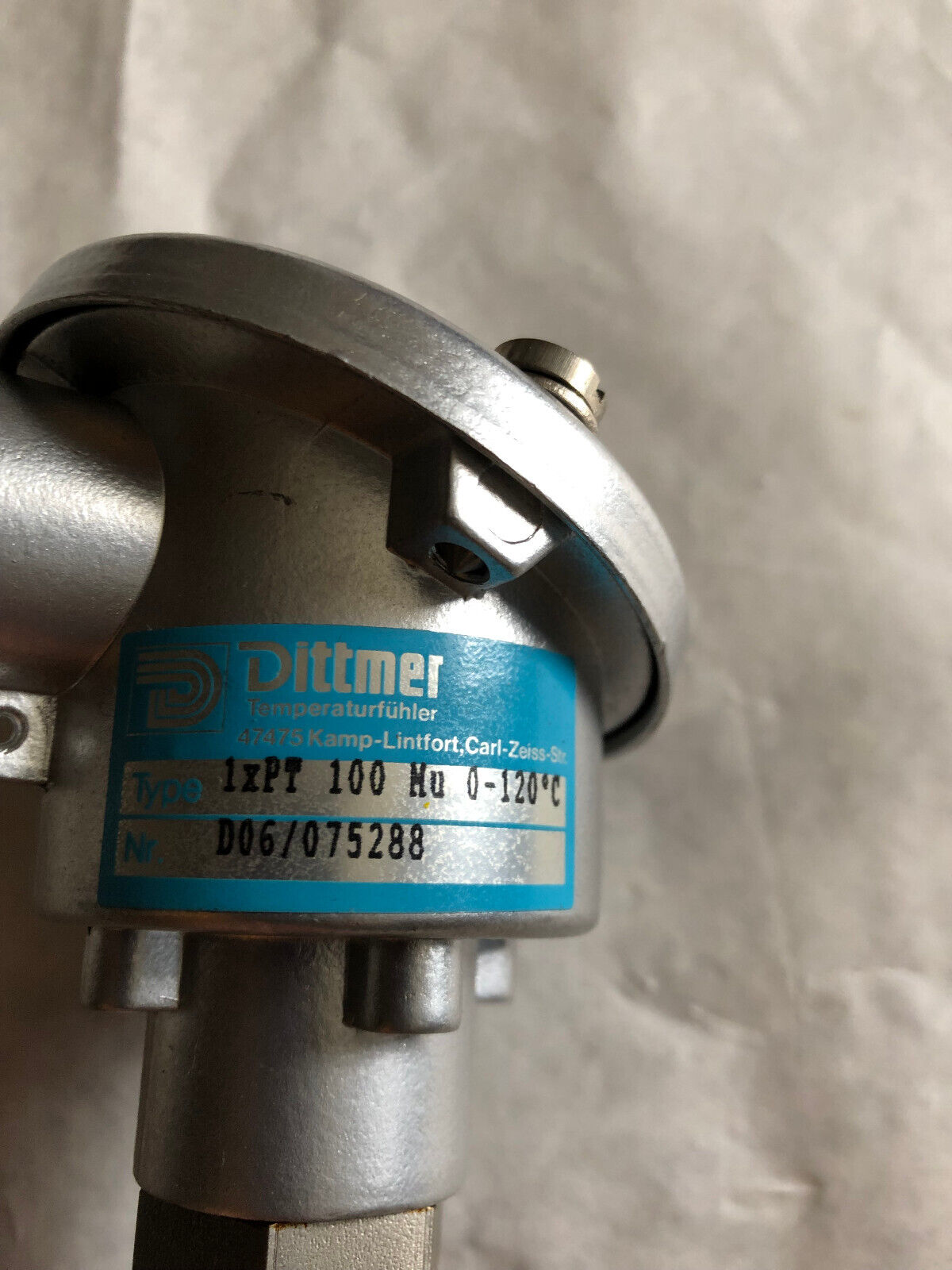 New Dittmer 1-X-Pt100 Temperature Control Sensor,1-X-Pt 100 Mu,D06/075288,En