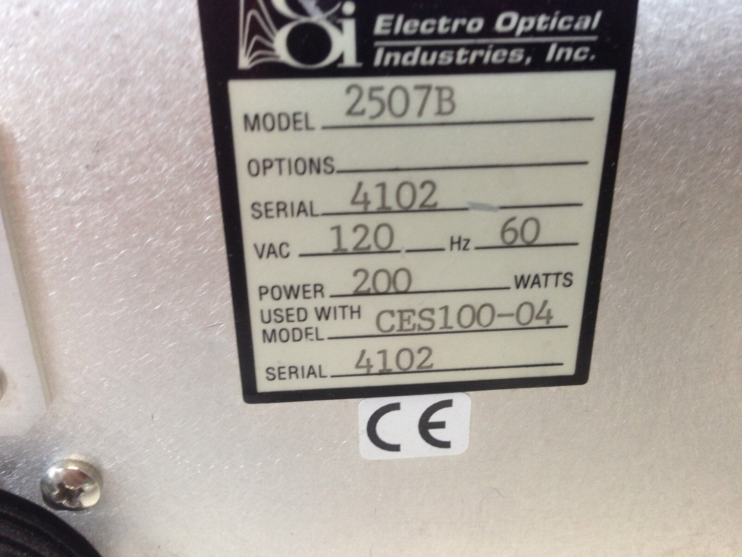 Eoi 2507B,Electro Optical 2507B Temperature Controller, 120 Vac,200W,Fd