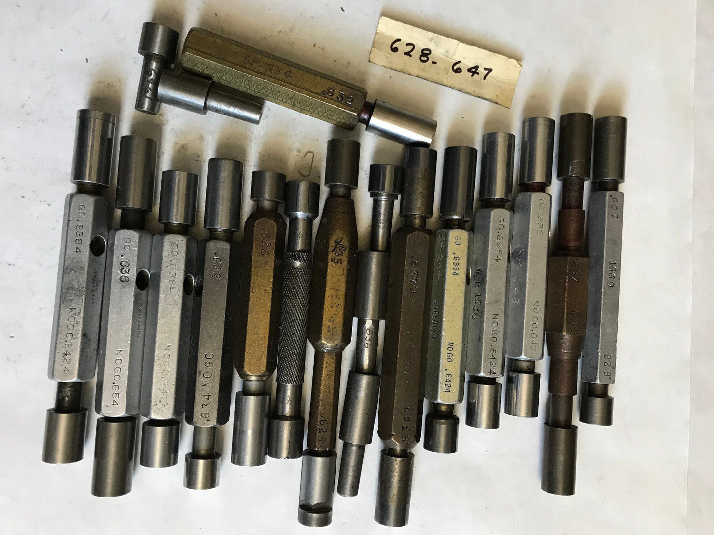 Lot The Pipe Machinery Go No Go Plug Gage .638,.642,.626,.627,.637,.628,.647,Et
