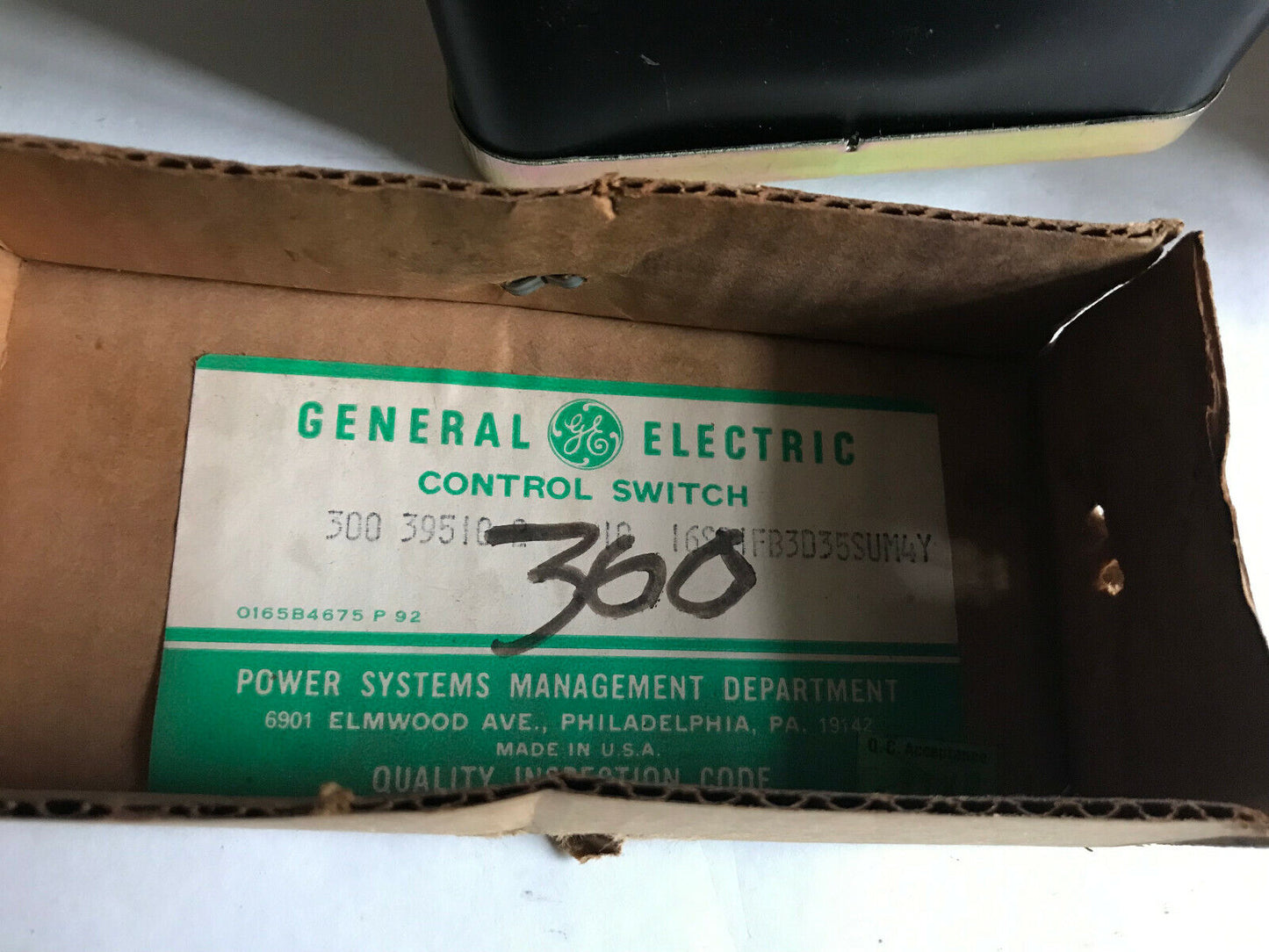 General Electric Sb-1, 16Sb1fb3d35sum4y,Switch Cam Operated 6Stage Spr,Sd