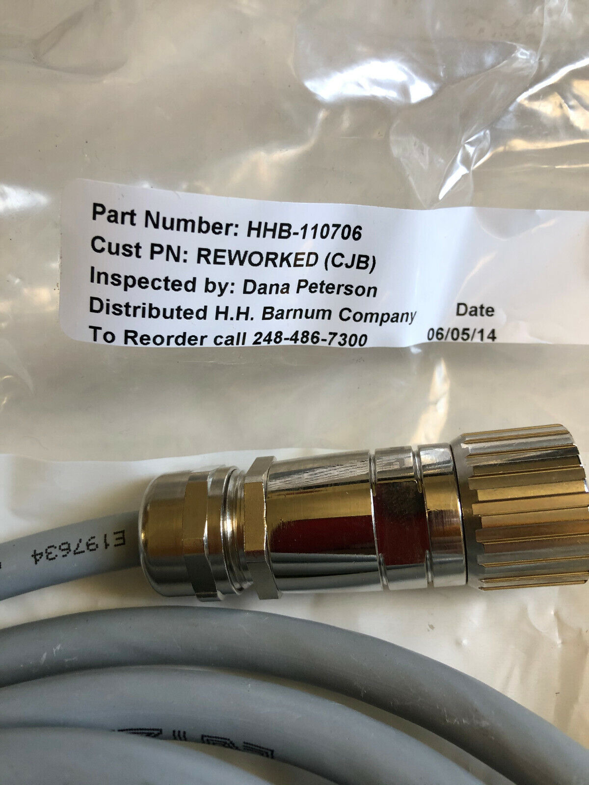 New Lutze H.H Barnum Hhb-110706 Servo/ Encoder Cable,Bb