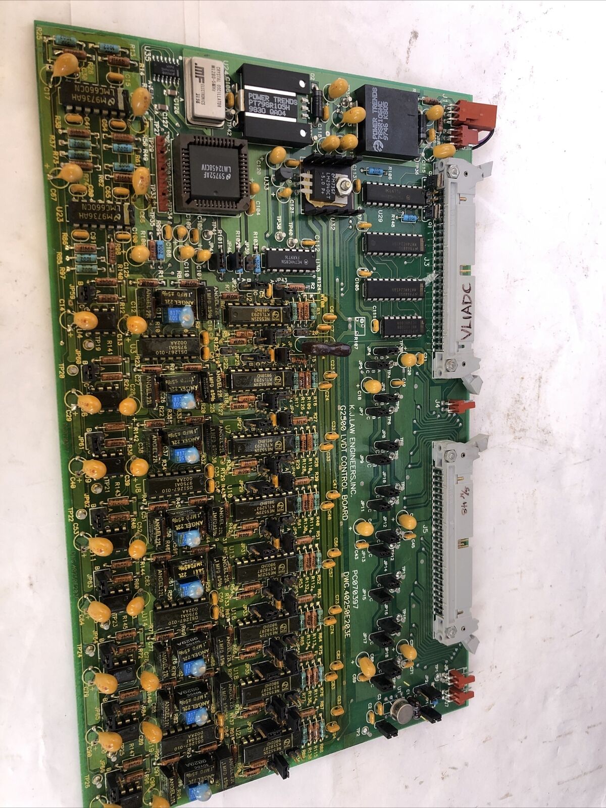 K.J. Law Engineers G2500 Lvdt Transducer Dwg 40250E203e Board Pc070397,Df