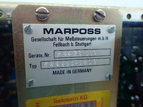 Marposs E24,F 8982000603,E24, F8910100104 Operators Control Panel,Ap
