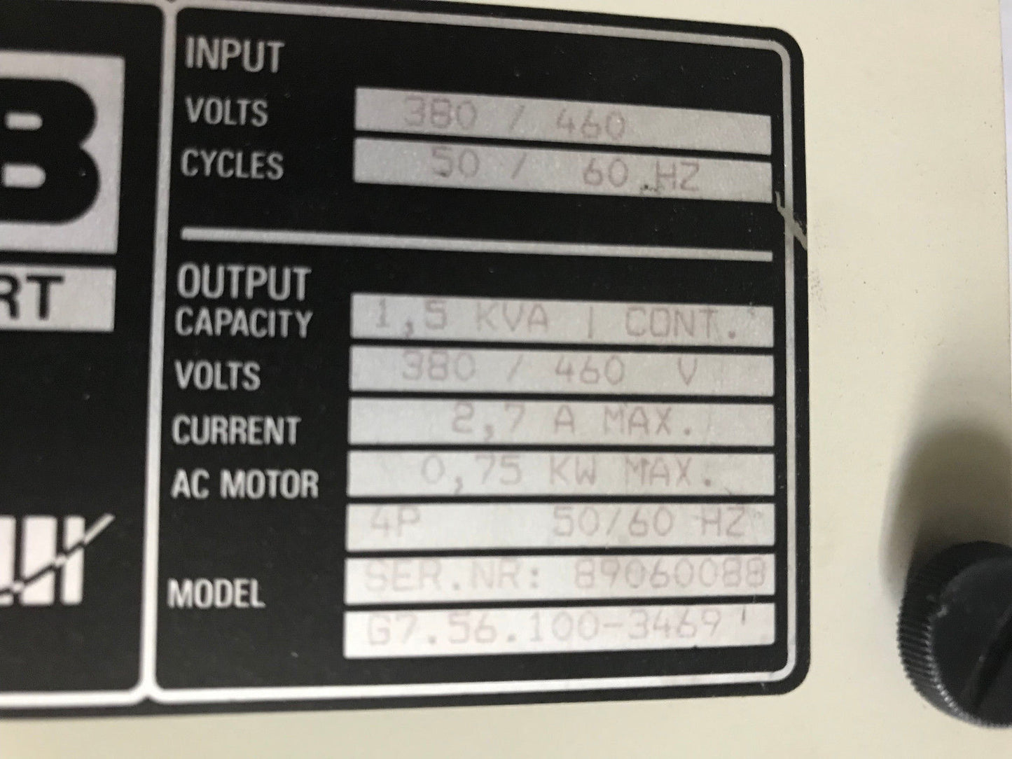 New Keb Combivert G7.56.100-3469,380/460V Current 2,7 Max,Keb G7 56 100 3469,Aj