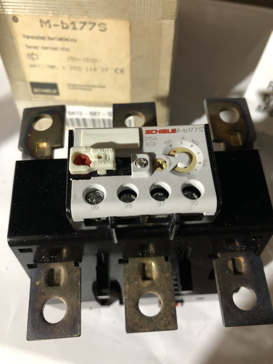 Schiele M-B177s Thermal Overload Relay,150-180 Amps,1222 114 27 D-78132 315A,To