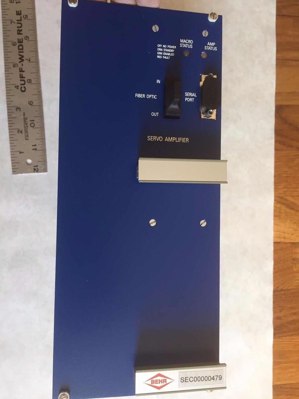 Behr Sec00000479 Servo Amplifier,Behr 11F0105 Rev F 1Fm99121252 S4,22F0108,Ak