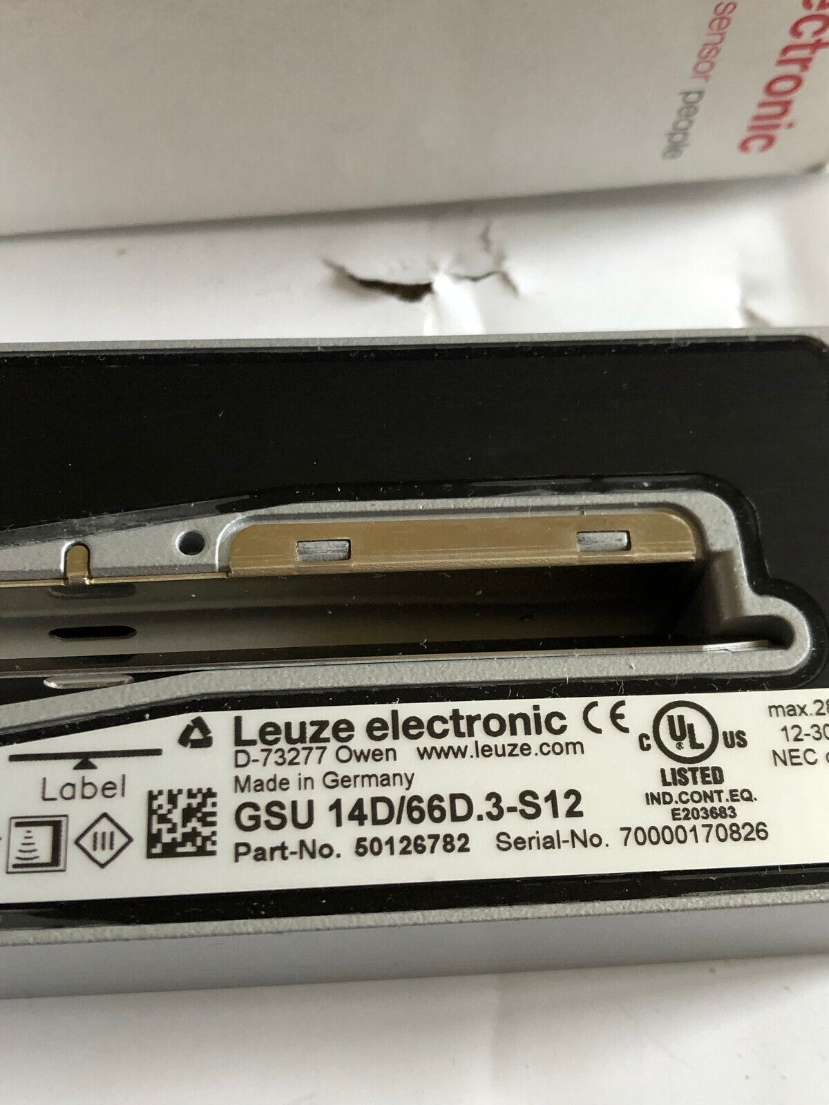 New Leuze Gsu 14D/66D.3-S12,50126782 Ultrasonic Forked Sensor,Gsu14d/66D.3S12,Fm