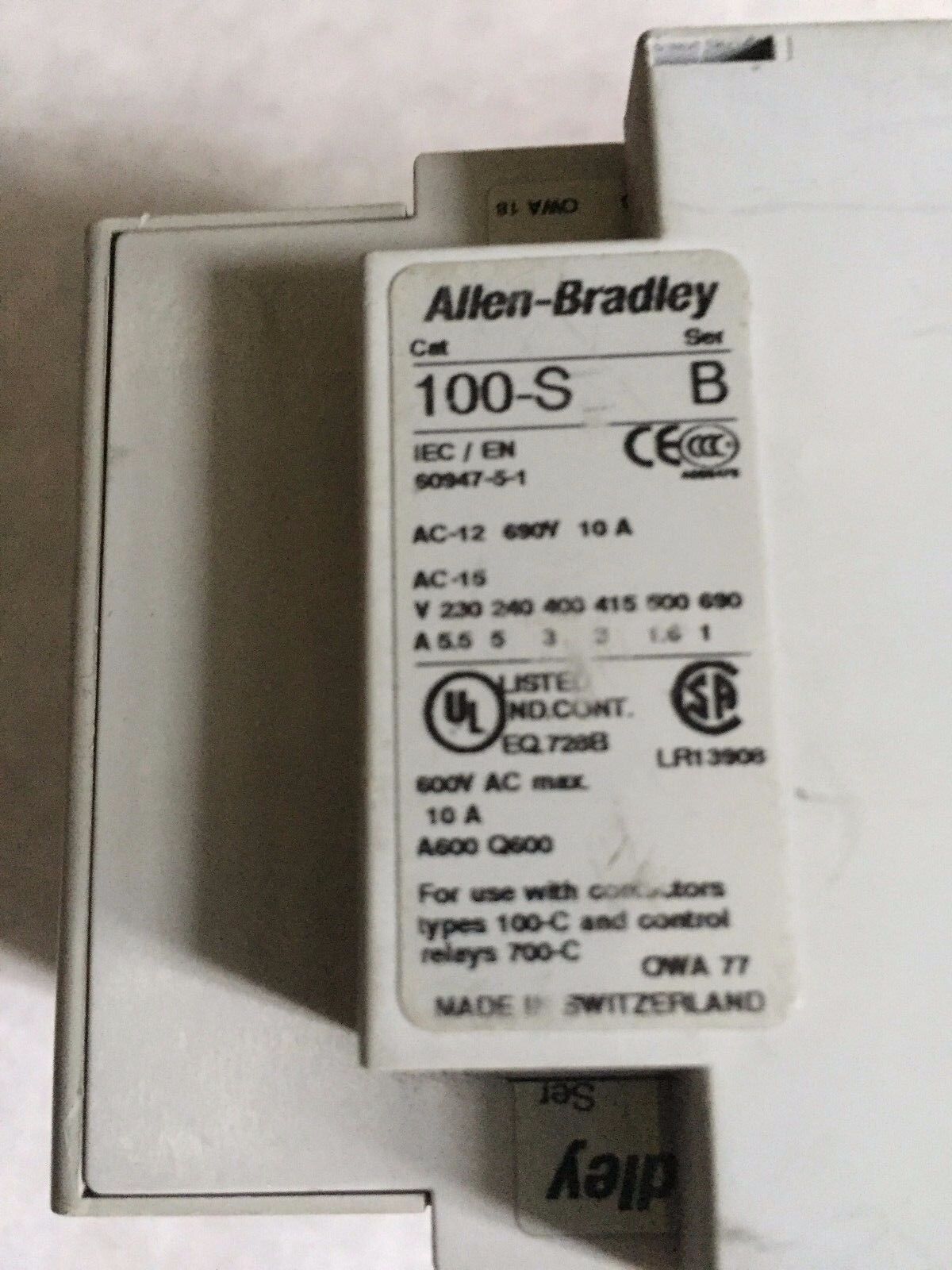 Allen Bradley 104-C43dj22,100S,Allen Bradley C43 Reversing Contactor,24V Coil,Bm