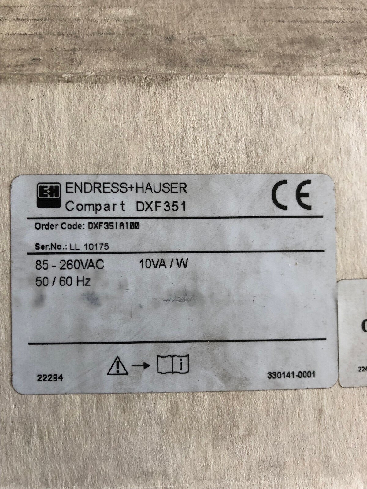 New Endress+Hauser Compart Dxf351 Single Channel Flow Computer,E+H Dxf 351,Ac