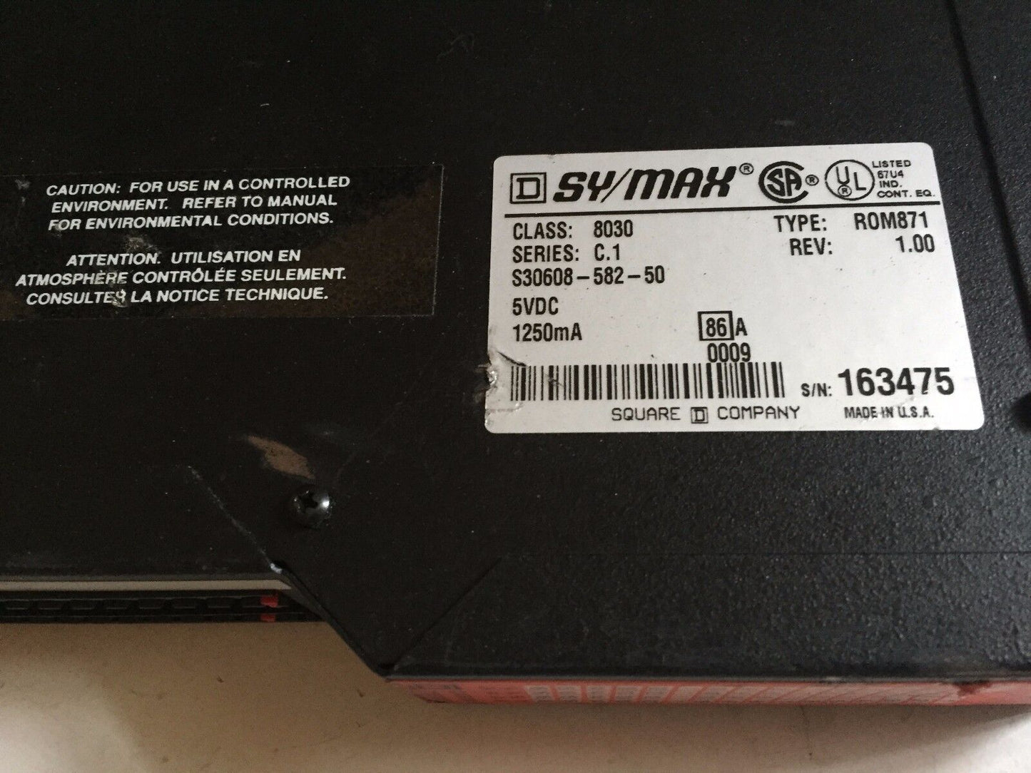 Square-D 8030-Rom-871,Sy/Max C.1,Relay S30608-582-50 Class 8030,Rom871,Eu