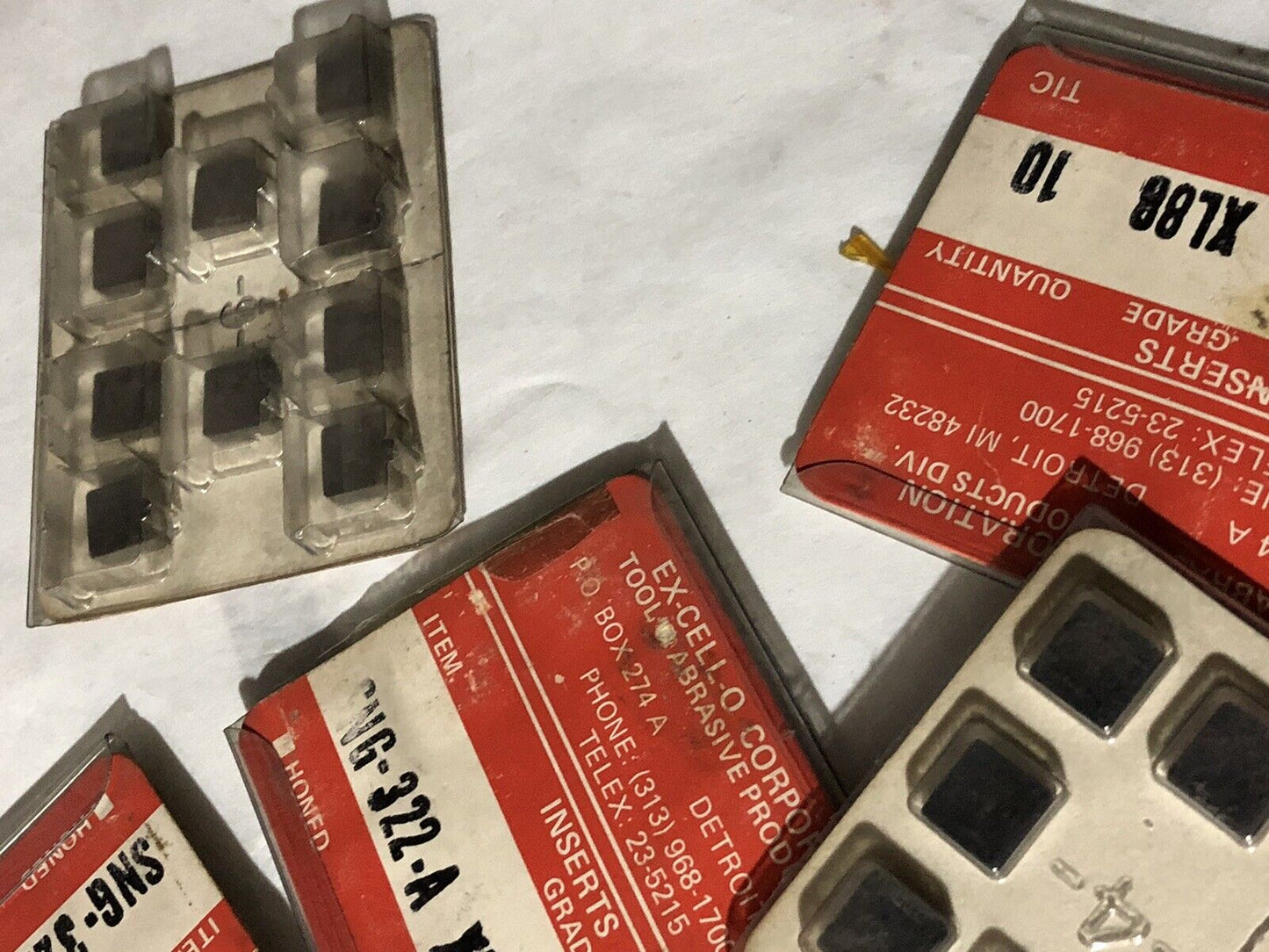 New Lot 60 Ex-Cell-O Sng-322A,Xl88,Carbide Inserts,Tn