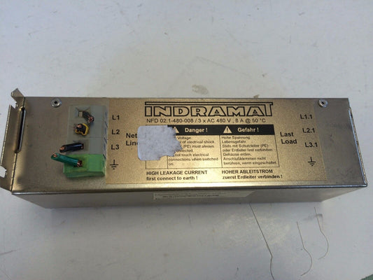 Indramat Nfd 02.1-480-008 / 3Xac 480V, 8A Power Line Filter, Cv