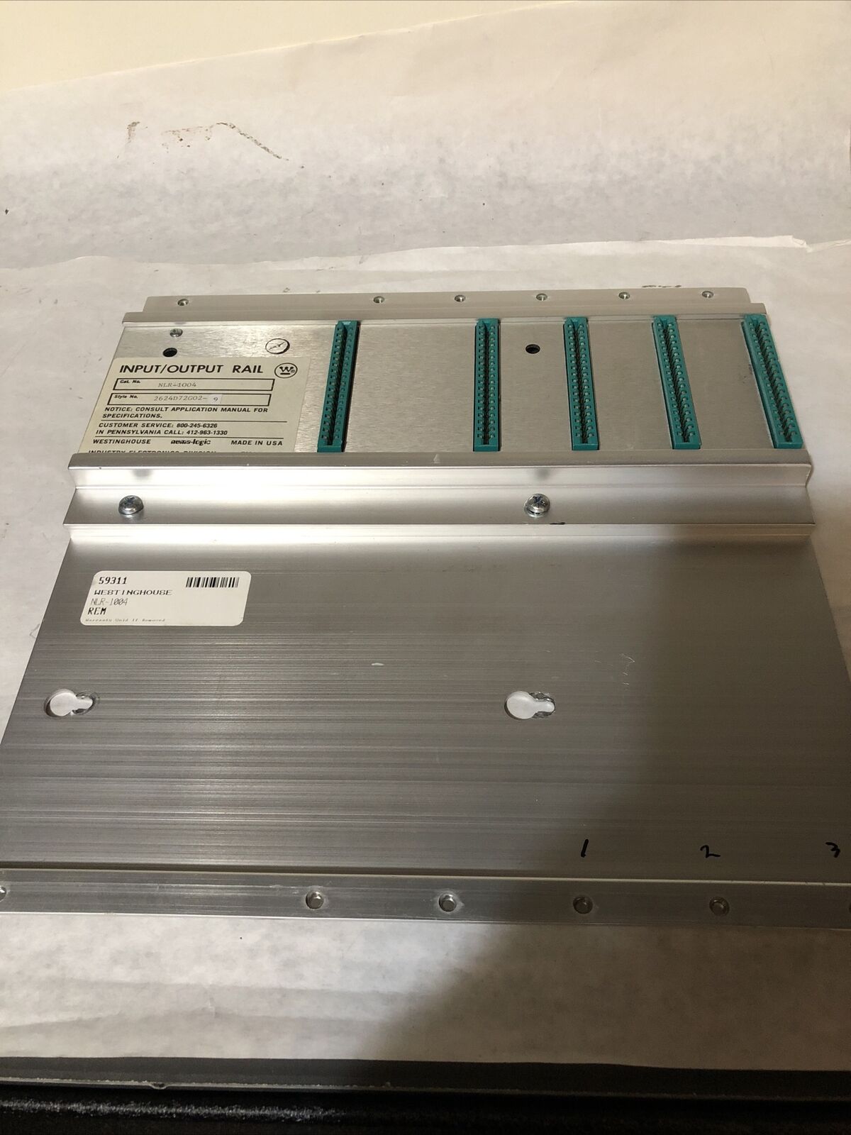 Westinghouse Nlr-1004 Nspp Nlr1004 ,624D72g02-8 Input Output Rail,Bv