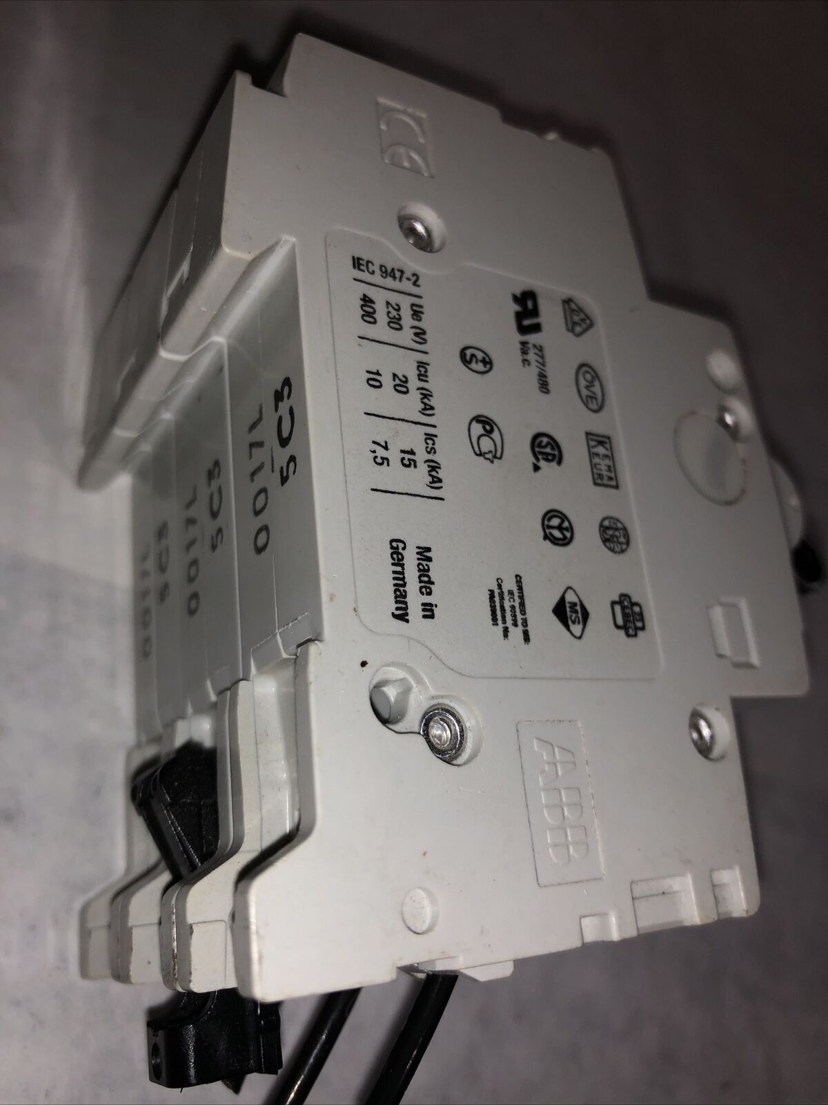 Abb S203-C3, 2Cd S253 001 R0034, S 203 C3  Circuit Breaker,Fg