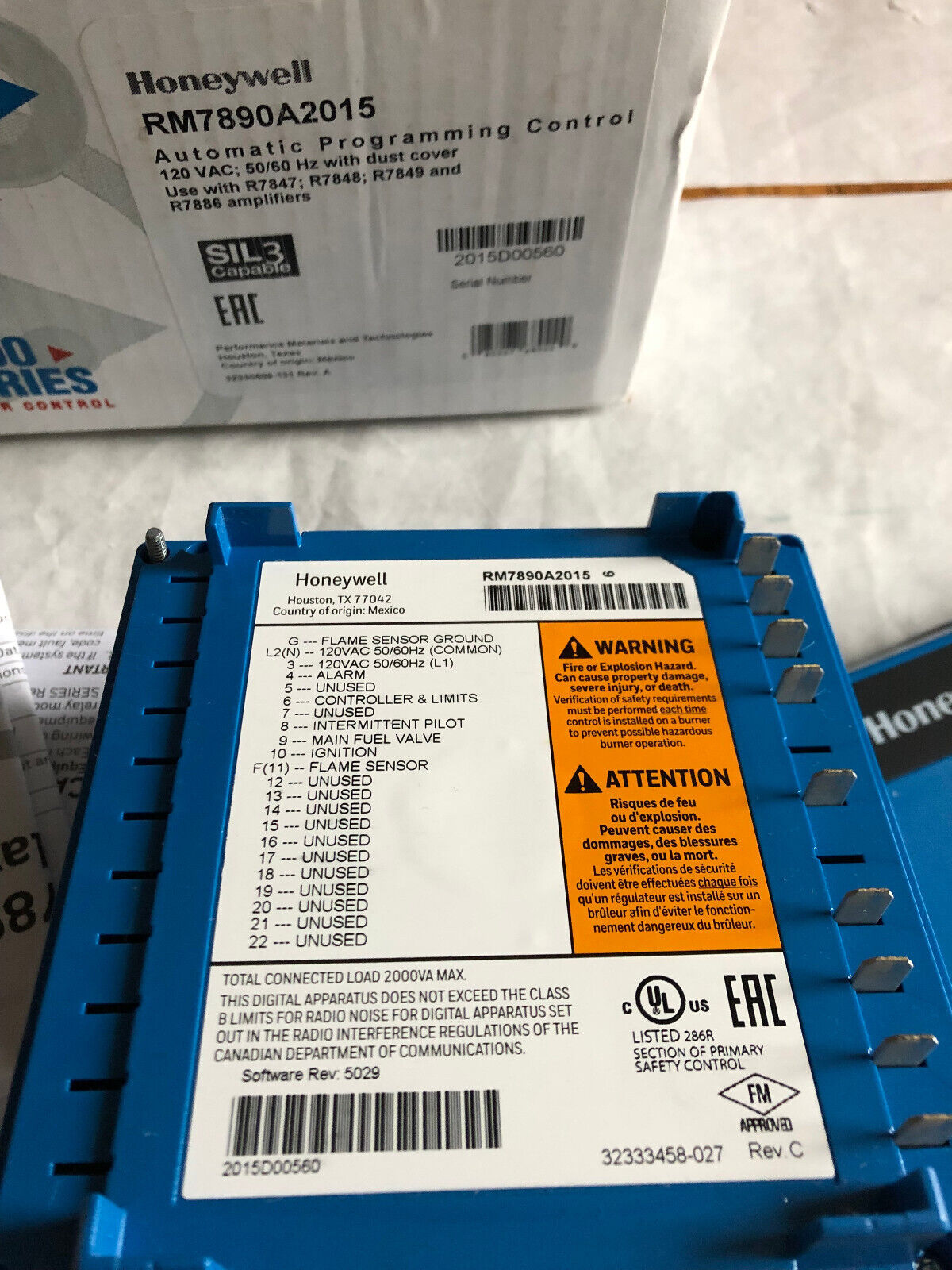 New Honeywell Rm7890a2015,Rm7890a2015,Rm7890a2015 Burner Controller Relay,Aa